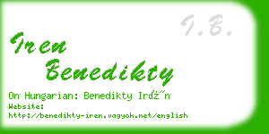 iren benedikty business card